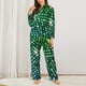 thumbnail image 2 of Balery Green Disco Lights Conjunto de Pijama con Estampado para Mujer, Conjunto de Dos Piezas con Manga Larga, Ropa de Dormir Suave con Bolsillos, Pijamas Cómodos-Small, 2 of 7