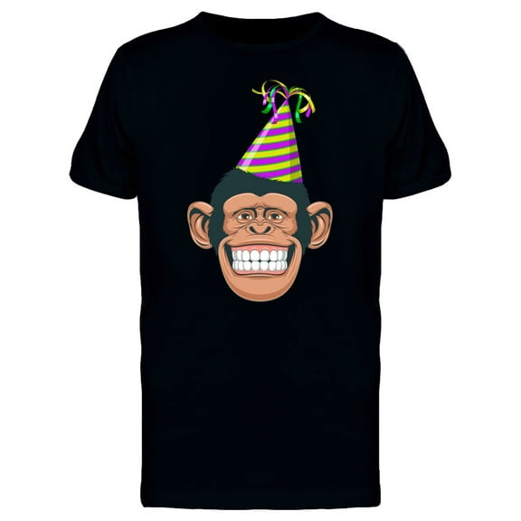 Chimpanzee With Party Hat Tee Men's -Image by Shutterstock