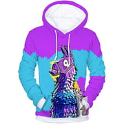Unisex 3D Fortnite Printed Hoodies, Pullover Sweatshirts with Pockets, Thin Coat for Kid/Adult