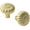 Brushed Brass, variant on Goo-Ki Set of 6 - Elegant Bloom Champagne Bronze Cabinet Knobs with Backplate, Drawer Pulls for Kitchen, Dresser Cabinet Hardware for Bedroom, 1-1/4 Inches Diameter Handles