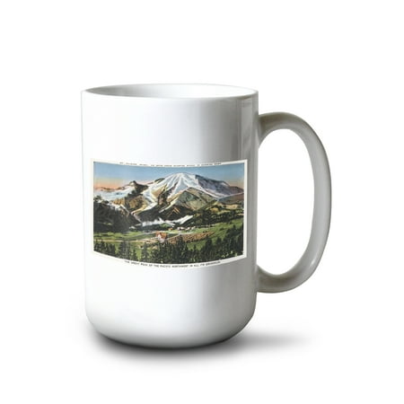 

15 fl oz Ceramic Mug Sunrise Ridge Washington View of Mt. Rainier from Sunrise Park Dishwasher & Microwave Safe