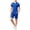 Blue, variant on Children's Solid Color Football Suit Set For Campus Sports Games Performance Matches Training Uniforms And Jerseys For Kids