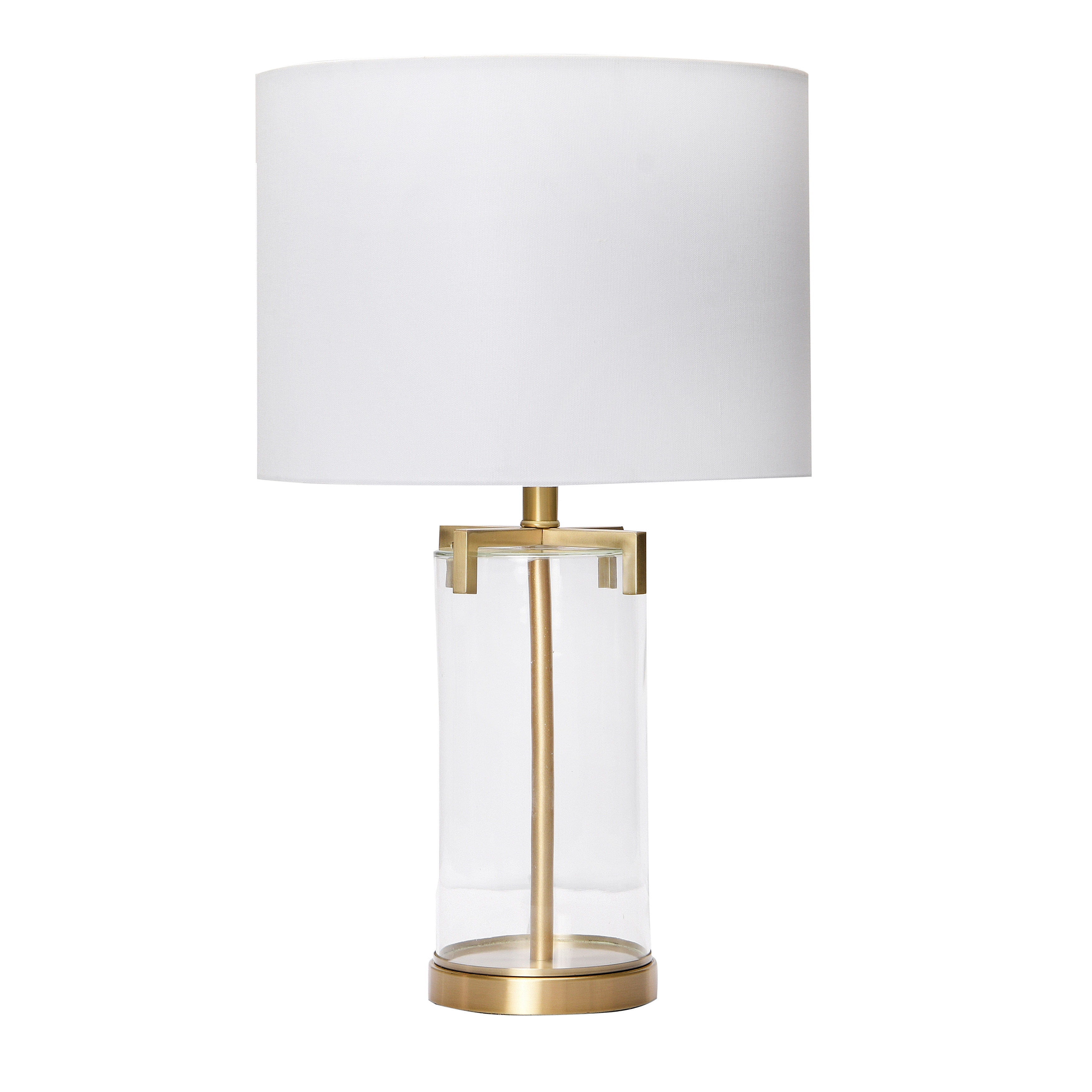 Creative CoOp 26.5" Brushed Gold and Glass Table Lamp