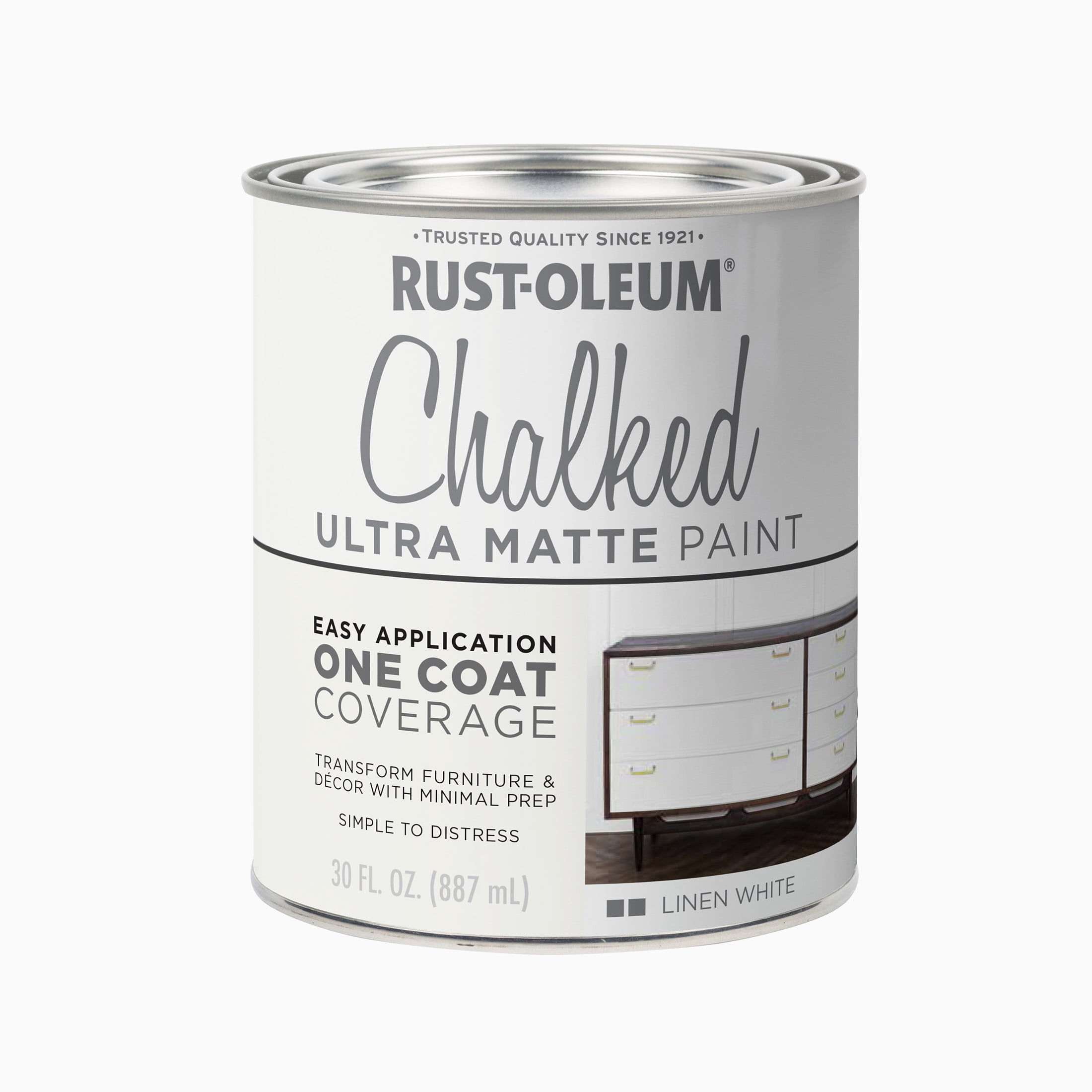 (2 pack) Linen White, Rust-Oleum Chalked Ultra Matte Paint, Quart