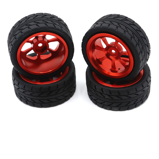 RC CAR ENILLOS EXQUISITO ACCESIONES DE ASIGULACIONES DE MODIFICACIÓN Accesorios de actualización Reemplazo del kit para 124016 124019 144002 1 Rojo 4 sets Inevent FN001441-02
