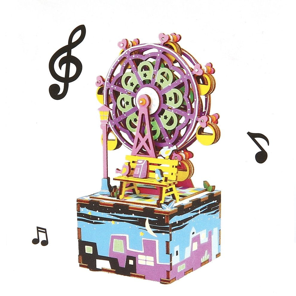 wooden puzzle music box