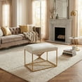 thumbnail image 4 of Cortesi Home Hedda Ottoman, White & Gold, 4 of 12