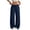 Blue, variant on Clothes Fitness Clothing Womens Plus Size Pants Women's Summer Fashion Casual Daily Solid Color Pocket Pants Black L