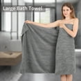 thumbnail image 6 of Covina Home 8 Pcs Bath Towel Set Dark Gray Microfiber Bathroom Towel Set Ultra Soft Plush Oversized Towels Adult Luxury Bath Sheet, 6 of 8
