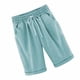thumbnail image 5 of Pantalones cortos Cintura elástica Pantalones cortos sueltos Mujer Trajes de verano, Verde claro, L Eigraketly AP002089-42, 5 of 6