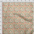 thumbnail image 3 of oneOone Rayon Peach Fabric Rose Buds Floral Quilting Supplies Print Sewing Fabric By The Yard 56 Inch Wide, 3 of 6