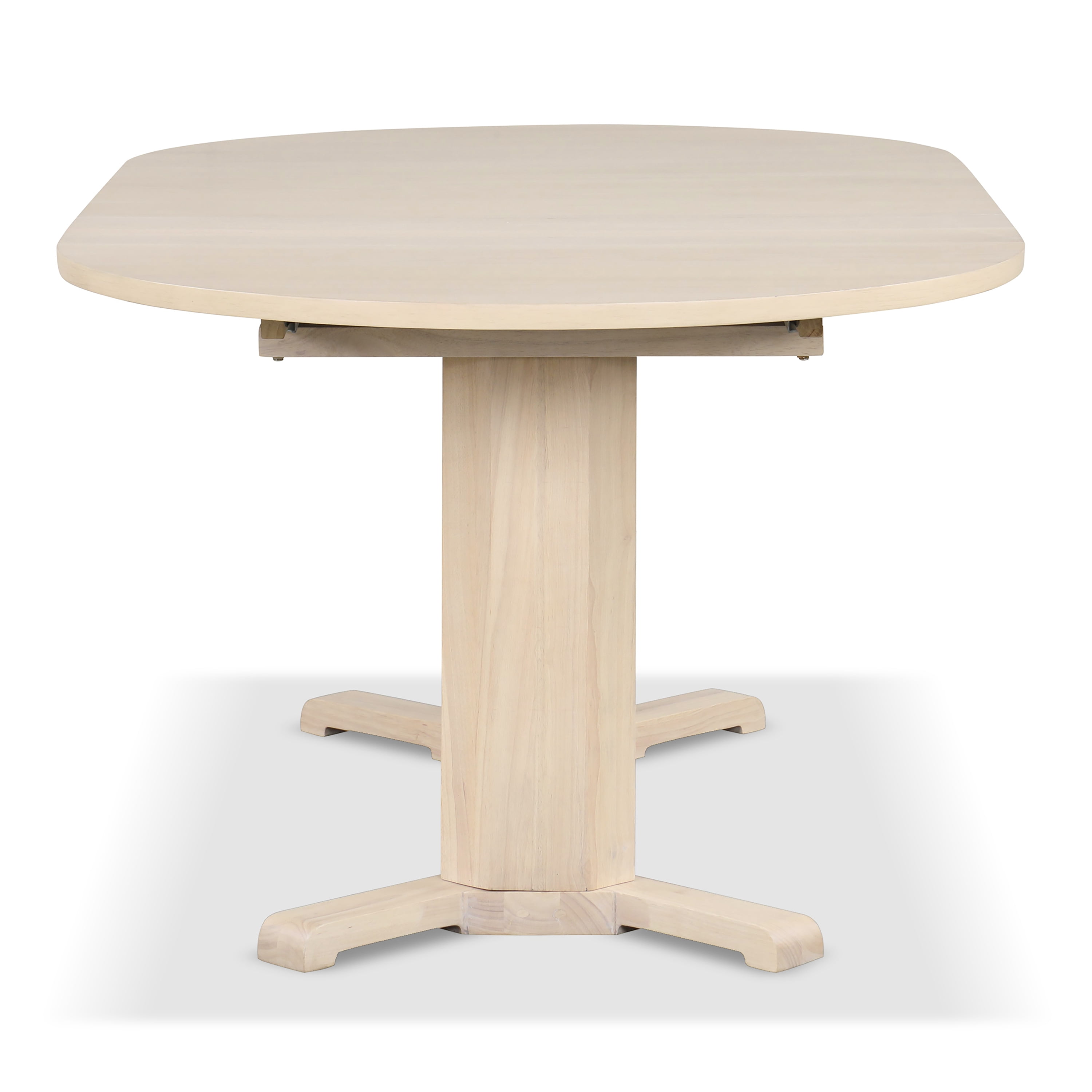 Furniture of America Winsto 78" Oval Extendable Indoor Dining Table, White Oak