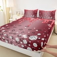 thumbnail image 3 of Homewish Leopard Print 4 Pieces Queen Sheet Sets for Female Men Adults,Bling Glitter Ultra Soft Flat Sheet,Sparkling Crystal Queen Fitted Sheet,Breathable Home Decor, 3 of 7