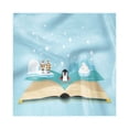 thumbnail image 1 of North Pole Decorative Napkins Set of 4, Iglo Eskimo Polar Bear Penguin on a Book Fairytale Fiction Land, Silky Satin Fabric for Brunch Dinner Party, 12", Pale Blue and Multicolor, by Ambesonne, 1 of 2