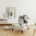 thumbnail image 2 of Designart « Neutral Abstract Expression IV » Formes Abstraites Noires Fauteuil d'Appoint Rembourré - Fauteuil Moderne pour Chambre, 2 of 7