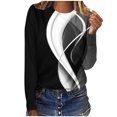 thumbnail image 1 of Hauts à Manches Longues pour Femmes T-Shirts Imprimés Décontractés Amples à Col Rond à Manches Longues Hauts Blouse T-Shirts à Manches Longues pour Femmes T-Shirts Longs pour Femmes Blouses à Manches Longues pour Femmes, 1 of 4