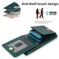 thumbnail image 6 of Crossbody Wallet Case for Samsung Galaxy Note 20, Purse Magnetic Clasp RFID Blocking Card Holder, PU Leather Flip Kickstand Shockproof Protective Cover for Galaxy Note 20, Green, 6 of 8