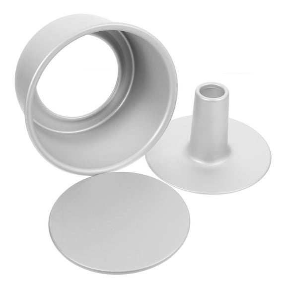 1 Set Aluminum Alloy Round Hollow Chiffon Cake Mold Removable Bottom Hollow Cake Mold