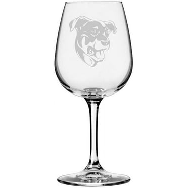 Beauceron Dog Themed Etched 12.75oz Libbey Wine Glass
