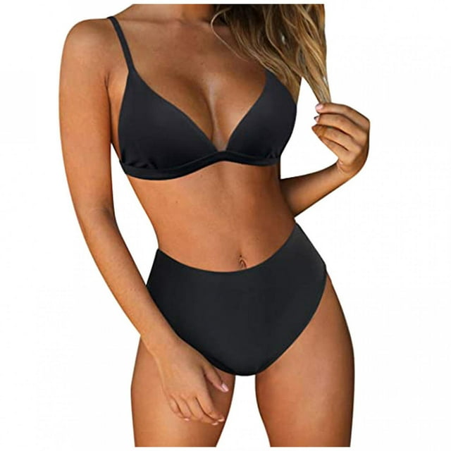 TopLLC Haut de Bikini Rehausseur pour Femme Haut de Maillot de Bain Dos Nu Rétro Haut de Maillot Rembourré Tankini pour Femme Maillot de Bain