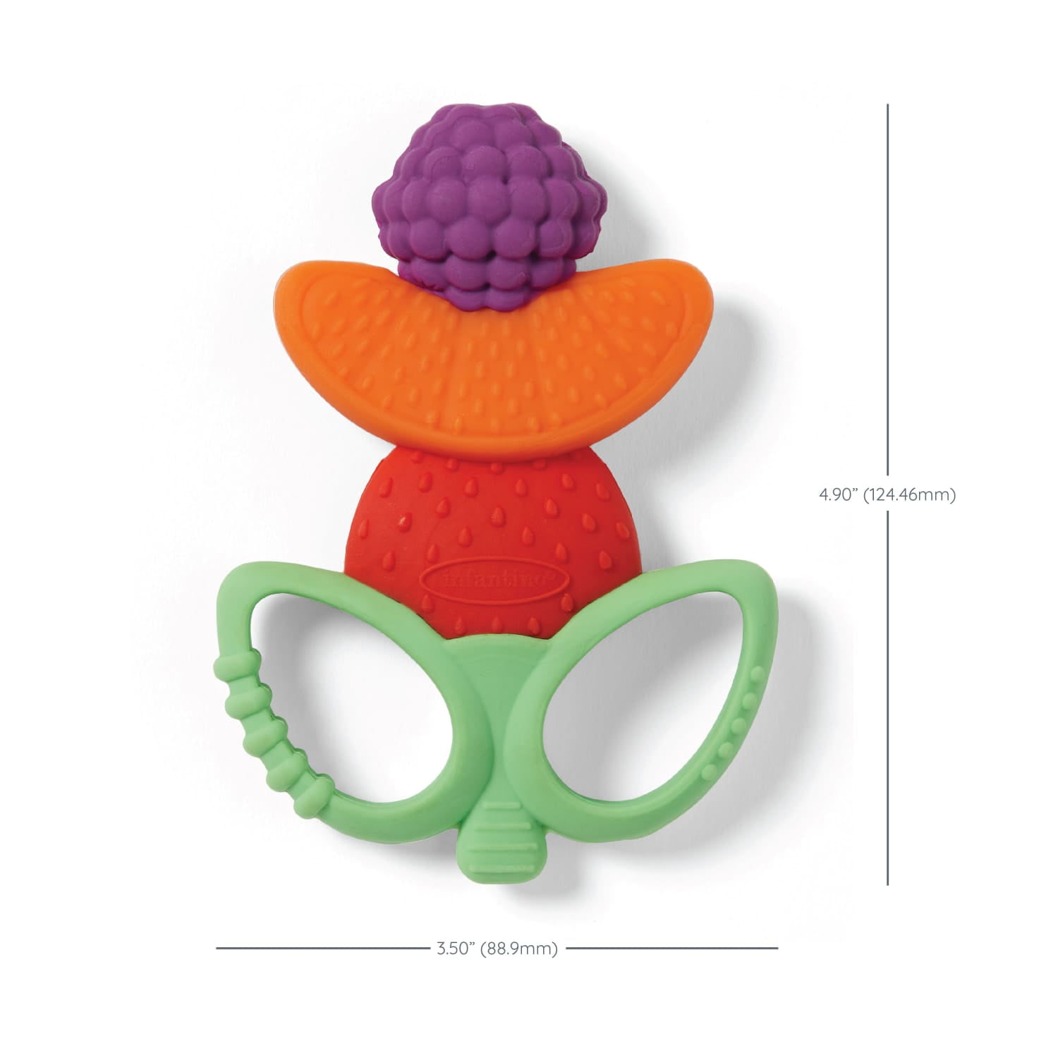 Infantino Lil' Nibbles Textured Baby Teething Toy, 6-12 Months, Multicolor Fruit Kabob