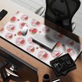 thumbnail image 2 of Long Mouse Pads for Desk,White Cow Strawberry Love Pattern Desk Mats on Top Of Desks, Desk Mouse Pad Extra Large with 3mm Non-Slip Base and Stitched Edge for Gaming,Office,Work,Home 35.4"x15.7", 2 of 6