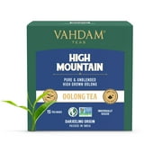 VAHDAM, Himalayan Oolong Tea Bags (15 Count) - Pure Tea, Oolong Tea Loose Leaf Pyramid Tea Bags, Brew Hot, Iced Or Kombucha Tea