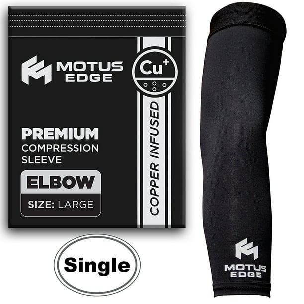 Motus Edge Copper Infused Elbow Compression Sleeve Sports, Pain