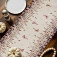 thumbnail image 2 of ERUNPONLY Pink Gnomes Fall Table Runner - 60 Inch Long Thanksgiving Pumpkin Sunflower Linen Texture Cotton Linen Dress Scarves Farmhouse Table Runner for Kitchen Dining, Coffee Table, 13" x 60", 2 of 8