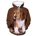 thumbnail image 3 of Sudadera con capucha con estampado 3D de perro y beagle para hombre, divertida sudadera informal de manga larga, sudadera con capucha fresca para otoño y primavera, 3 of 5