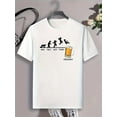 thumbnail image 1 of T-Shirt d'Été Décontracté à Manches Courtes Col Rond Imprimé Graphique Créatif pour Hommes, Séchage Rapide Confortable pour Usage Quotidien et Vacances, 1 of 6