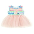 thumbnail image 1 of EIMELI Kid Girls Easter Dress Sleeveless Bunny Floral Mesh Tulle Patchwork Dresses, 1 of 8