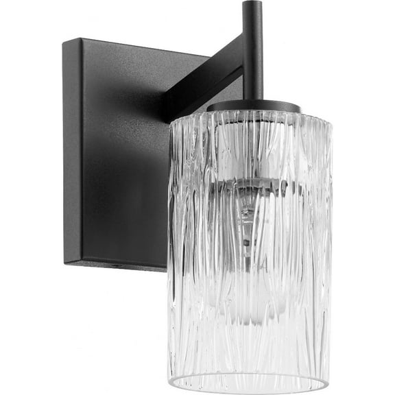 1 - Light Textured Black Modern / Transitional Wall Sconce