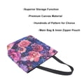 thumbnail image 3 of FORMRS Womens Canvas Tote Bag with Zipper Inner Pocket Shoulder Handbag, Vibrant Art Flowers, 3 of 7