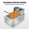 thumbnail image 2 of PRIJESSE 6L 1700W Electric Deep Fryer Commercial Tabletop Restaurant Frying Basket,Silver, 2 of 6