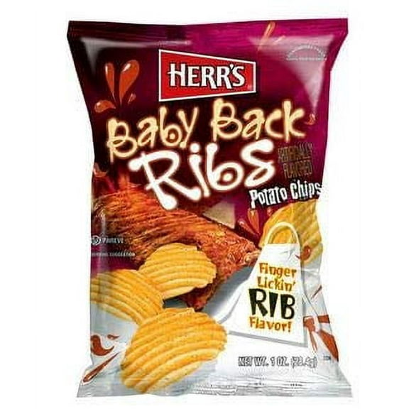 Herr Foods Baby Back Rib Chips 1.5 oz Pack of 12