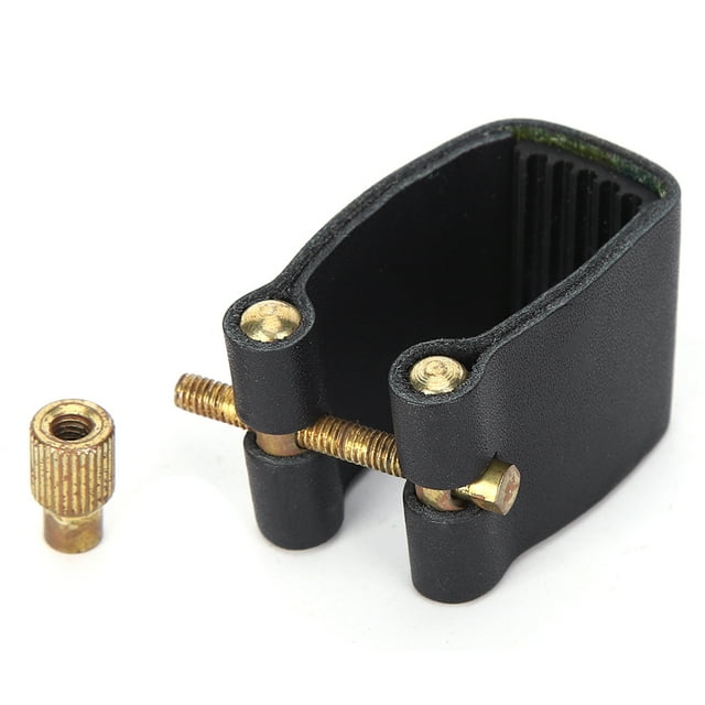 Ligadura de saxofón Nikou negra de PU Accesorios para saxofón