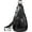 Black, variant on YOMYM Womens Sling Bags PU Leather Small Crossbody Sling Backpack Fashion Chest Bag Sling Bag for Women Travel