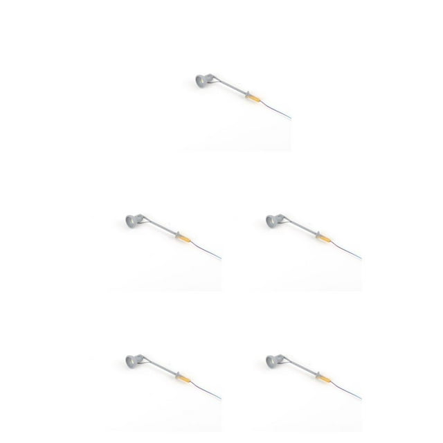 QualitChoice Model Railway Lamp Outdoor Miniature 1:87 Scale Streetlight Layout LED Park Light Home Building Layout Decorations Type A Gray 5Set