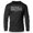 Silver on Black, variant on GYMISH Shock The World Lightweight Long Sleeve Hooded T-Shirt for Men – Motivational Gym Hoodie, Athletic Workout Shirt
