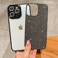 thumbnail image 3 of Compatible with iPhone 14 Pro Max Clear Case, Luxury Glitter Cute Bling Clear Phone Case for Women Girls Soft TPU Shockproof Camera Protective Back Cover Case - Black, 3 of 9