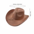 thumbnail image 4 of Clossjun Womens Western Cowboy Hats Studded Pinched Cowgirl Caps Wide Brim Fedoras Beanies with Belt Buckle Party Outdoor Activity Head Wear, 4 of 6
