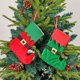 thumbnail image 3 of Xiao Hua 6 medias navideñas de fieltro con medias colgantes para chimenea para decoración navideña familiar, regalos de fiesta de Navidad, C, 3 of 4