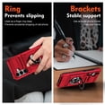 thumbnail image 7 of For Samsung Galaxy S25 FE 5G Phone Case with Finger Ring Holder Kickstand, Card Slots，Heavy Duty Shockproof Rugged Protective Working with Magnetic Car Phone Mount,Red,For Galaxy S25 FE 5G, 7 of 7