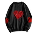 thumbnail image 4 of XUNKUSGA Valentine's Day Sweatshirt for Women Fashion Funny Love Graphic Shirts for Women Casual Long Sleeve Pullover Tops Classic Crewneck Sweatshirts Women S-2XL Black, 4 of 4