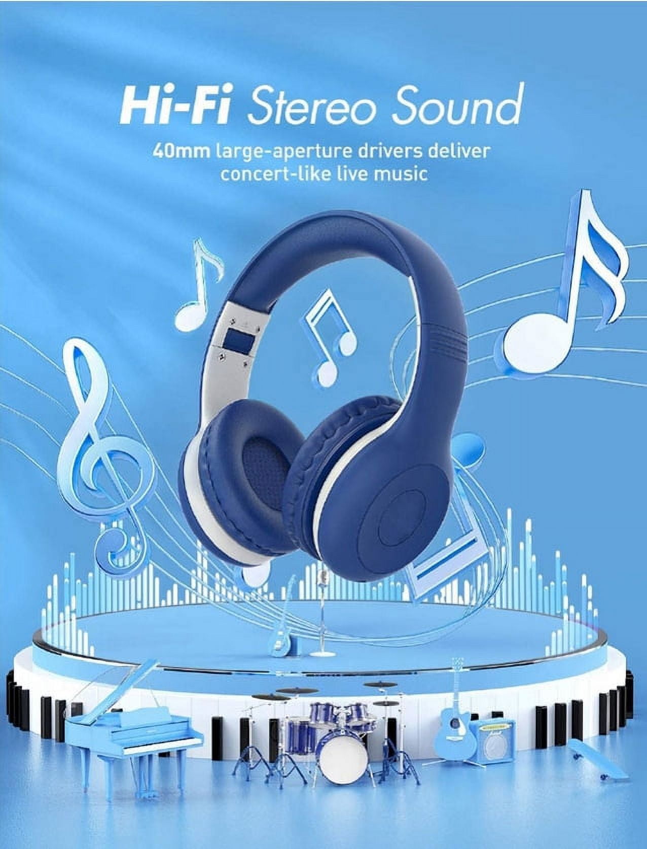 Foldable Wireless Headphones for Google Pixel 8a/6a/6 Pro - Headset w Mic Hands-free Earphones Earbuds