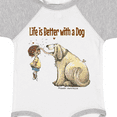 thumbnail image 4 of Inktastic Life is Better with a Dog Boys or Girls Baby Bodysuit, 4 of 5