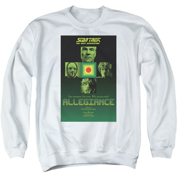 Star Trek Tng Season 3 Episode 18 Adult Crewneck Sweatshirt White