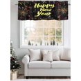 thumbnail image 5 of Happy New Year Valances for Windows, Rod Pocket Kitchen Valance Curtains - Soft & Washable Small Window Treatment for Living Room,&nbsp;Bathroom, Clock Fireworks, 54x18inch, 5 of 9