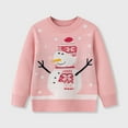 thumbnail image 2 of IVEYRTF Kids Christmas Sweater Fall Winter Warm Fashion Round Neck Christmas Children's Knitwear Sweater Christmas Gifts Clothes for Boys and Girls 3-8 Years(Pink,4 Years), 2 of 8